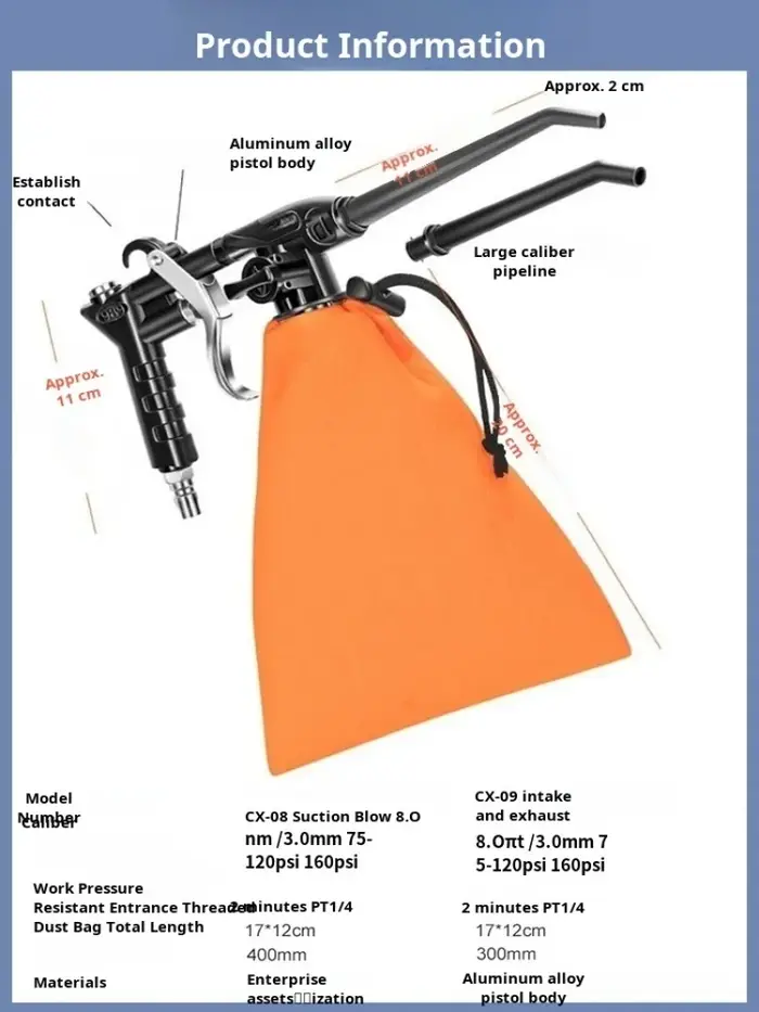 Pistolet à pompe pneumatique haute pression