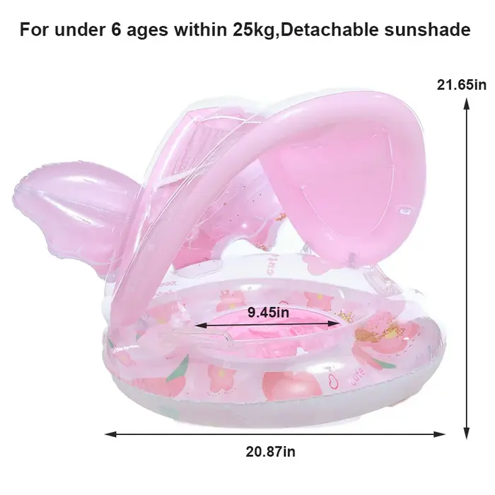 1 pièce Bouée de natation gonflable avec pare-soleil, flotteur de piscine, accessoire de natation po