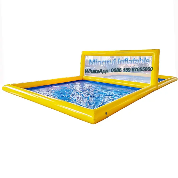 Piscine de plage jaune gonflable géante
