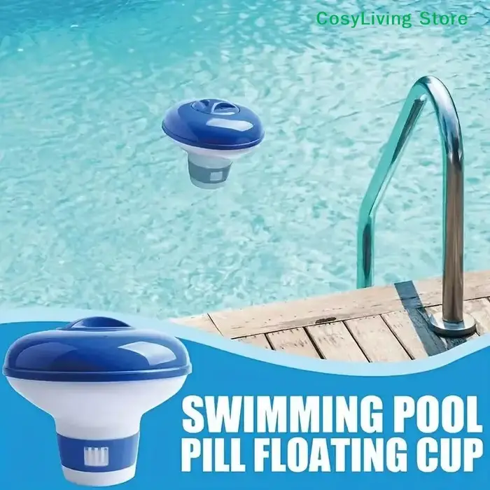 [CL] Distributeur de chlore flottant pour piscine de 5 pouces avec aérations à débit réglable et couvercle anti-fuite