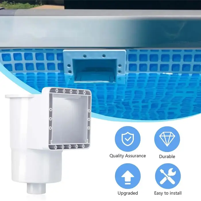 Écumoire pour piscines hors sol avec accessoires, écrémage traversant dans le mur compatible avec to