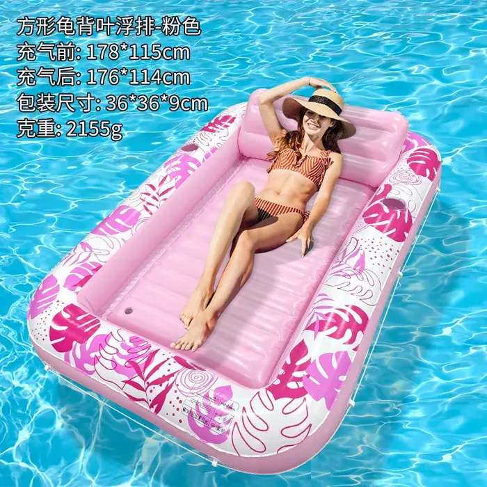 Nouveau matelas flottant gonflable transparent à paillettes pour piscine, épais et résistant