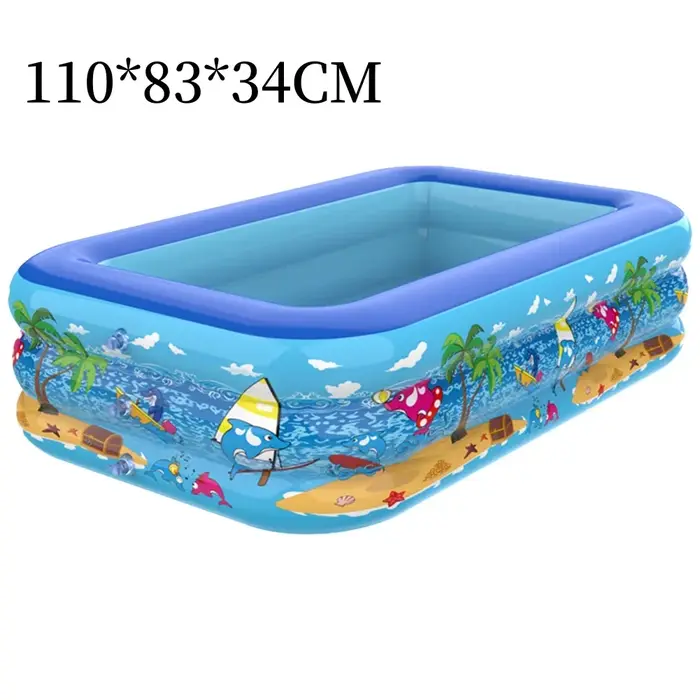 Piscine gonflable 110-180CM, piscine intérieure et extérieure en PVC, piscine épaissie à motif de de