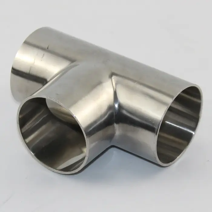 Té en acier inoxydable 304 OD 19 mm-102 mm Acier inoxydable 1,5 mm 2 mm d'épaisseur