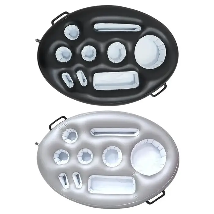 Plateau de piscine gonflable multi-compartiments