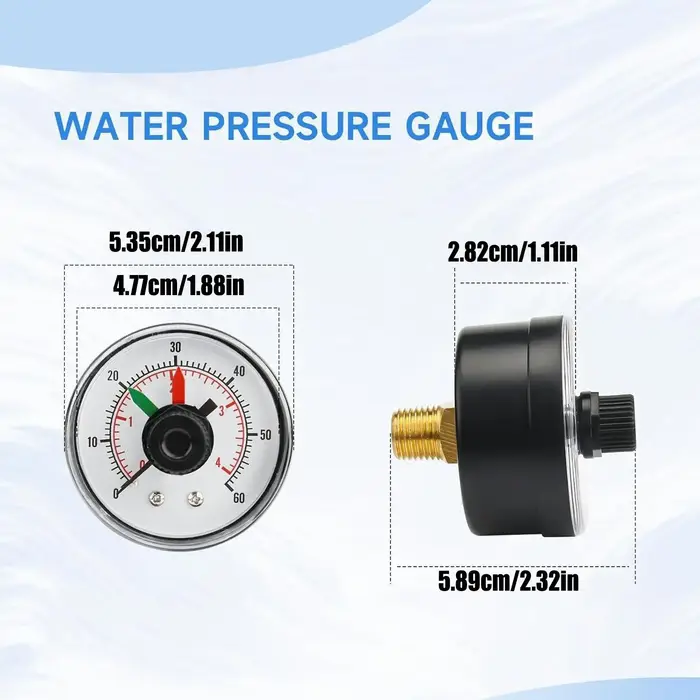 Manomètre de pression pour filtre de piscine 0-60 PSI