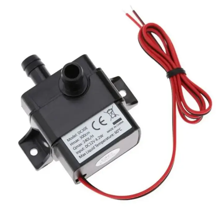 Pompe de piscine QR30E 4.8W, pompe DC sans balais 240L/H, pompe à eau DC 12V 24V