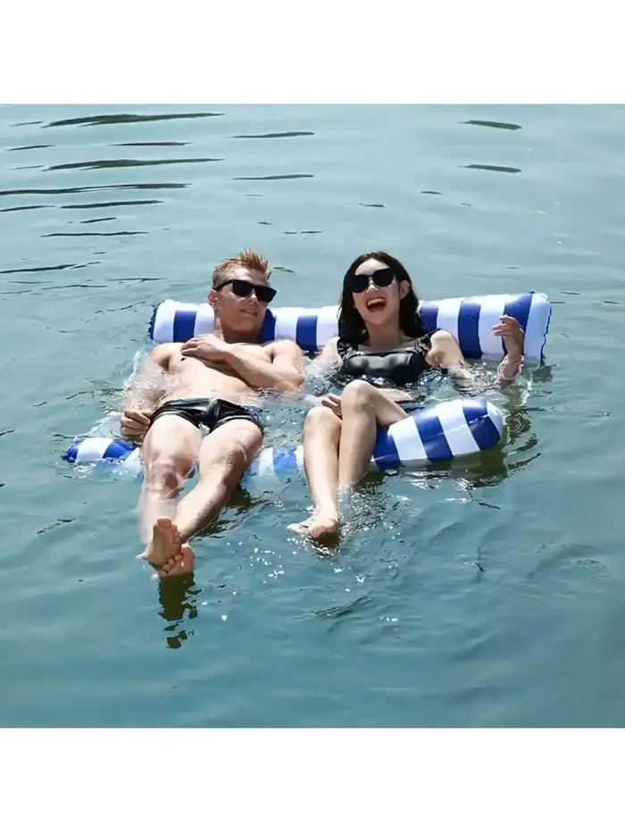Double personne natation flotteur eau hamac pliable confortable gonflable jouet d'eau amoureux piscine plage été