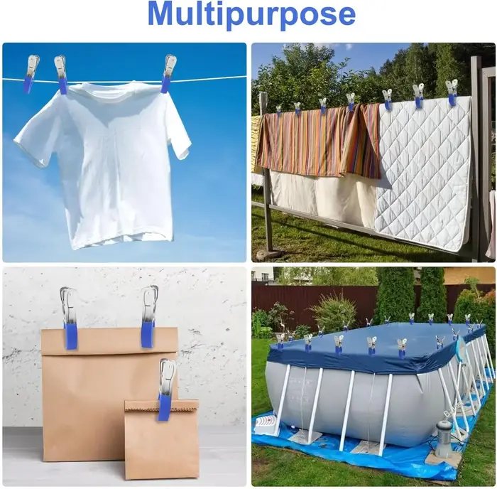 Clips durables pour couverture de piscine en acier inoxydable