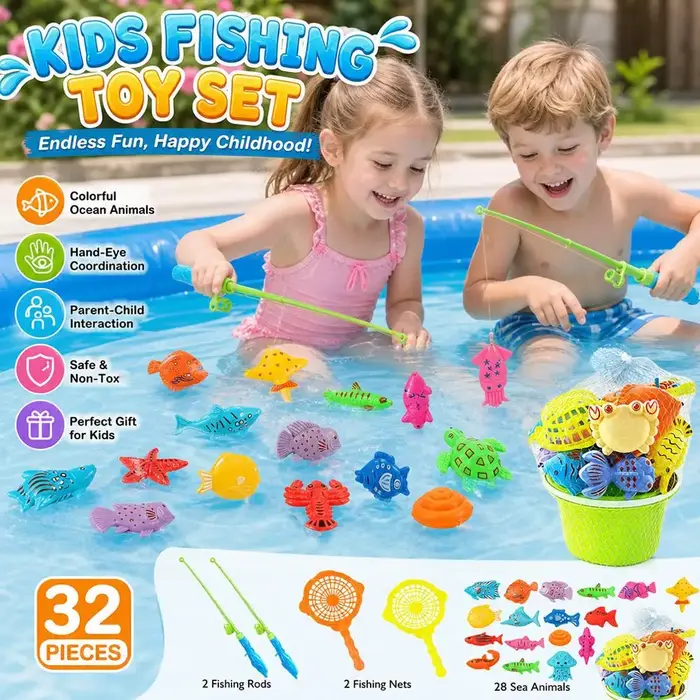 Ensemble de pêche magnétique gonflable pour piscine