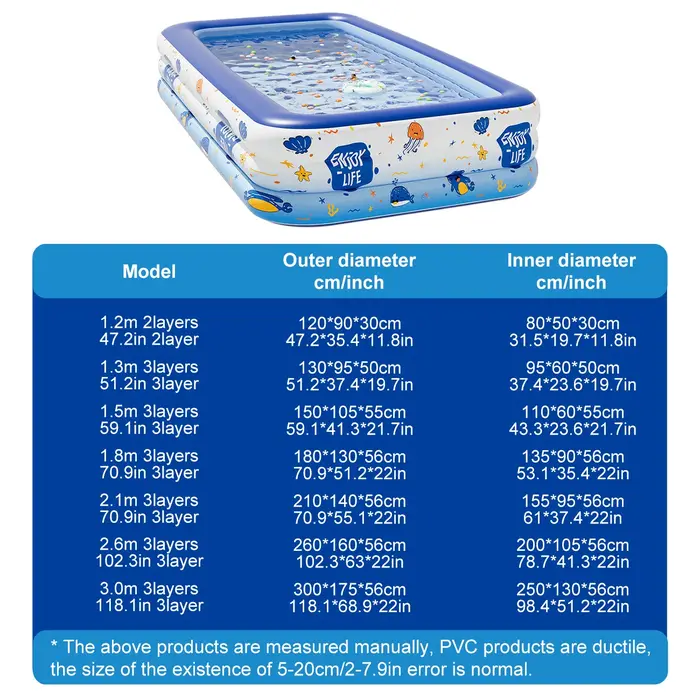 Grande piscine gonflable 1 pièce