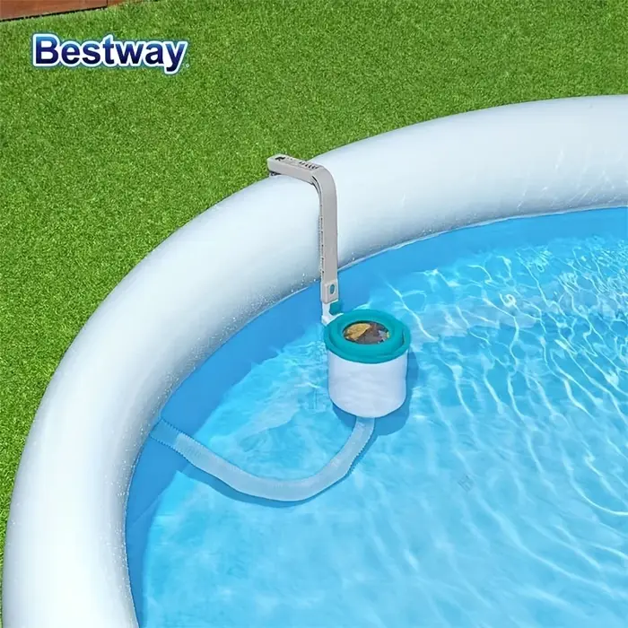 Bestway 58233 800 GPH nettoyeur de débris d'écumoire de Surface de piscine hors sol avec installation rapide et hauteur réglable