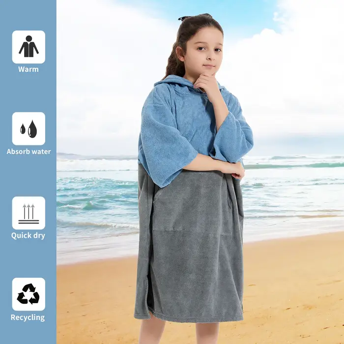 Robe à langer pour enfants: Poncho de surf absorbant à séchage rapide