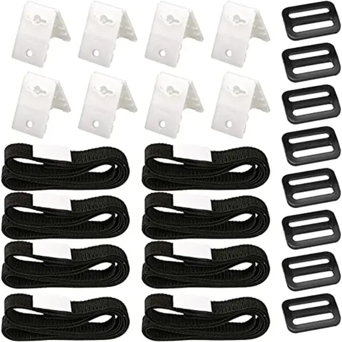 8 sangles de fixation pour couverture de piscine, kit de fixation à boucle pour enrouleurs de bâche 