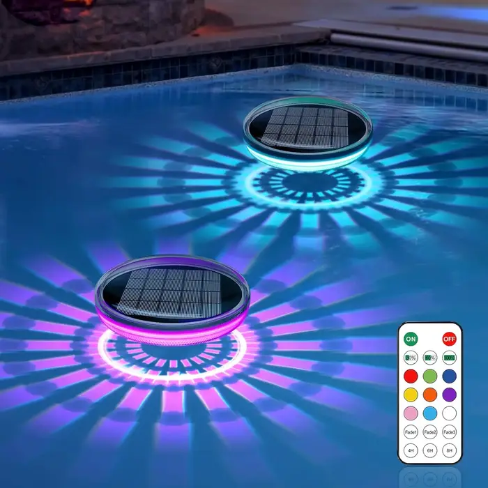 Lampes solaires flottantes pour piscine, changement de couleur, lumière LED étanche IP67, à énergie 