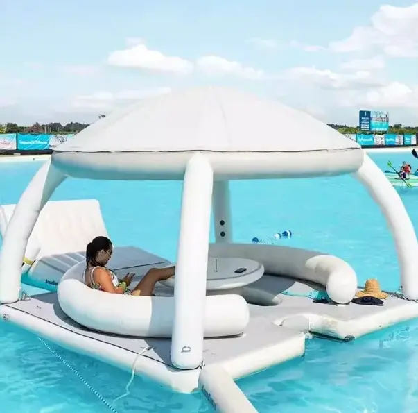 Piscine flottante gonflable avec structure, équipement de loisirs et de divertissement aquatique de 