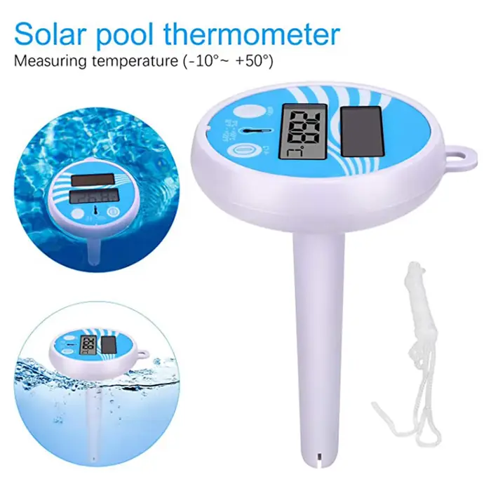 Thermomètre solaire étanche pour piscine