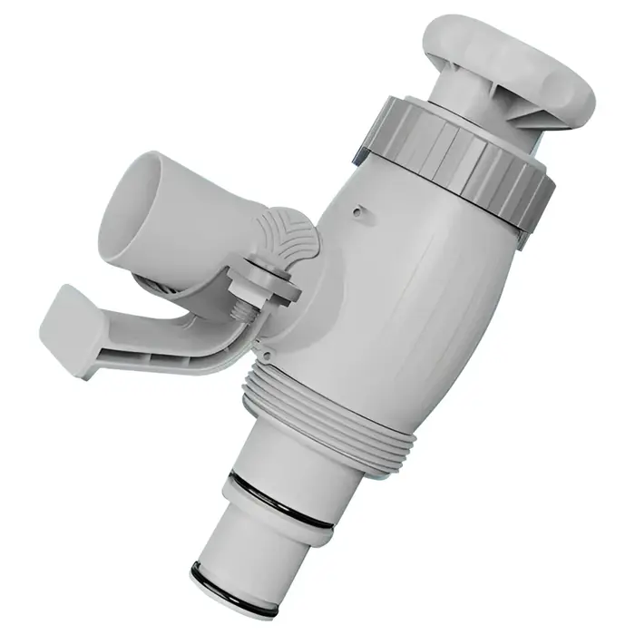 Vanne à piston Plus avec vanne marche/arrêt, adaptateur de tuyau pour piscine hors sol, support de t
