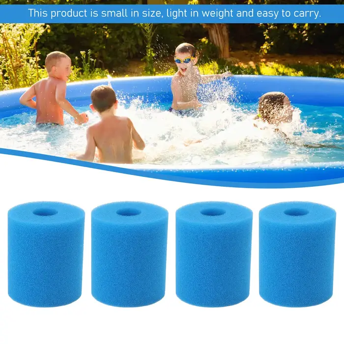 4 pièces éponge filtrante de piscine réutilisable lavable TYPE H mousse