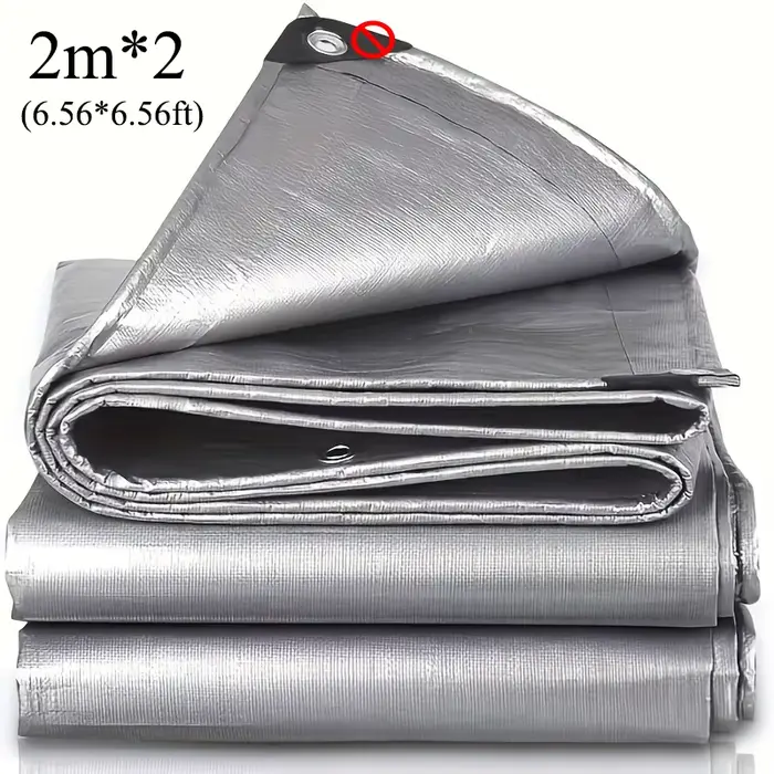 Bâche imperméable Anti-UV argent bâche polyvalente 2x2m 2x3 3*3 3x4 3mx5 auvent couverture de pluie 