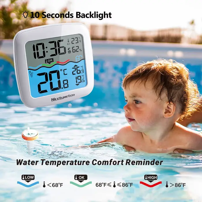 Thermomètre de piscine sans fil
