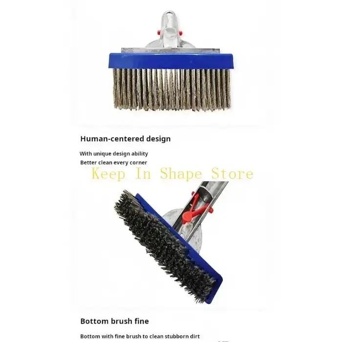U1JC – brosse compacte d'entretien piscine en acier inoxydable