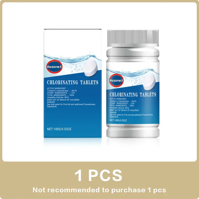 Tablettes effervescentes pour le nettoyage des piscines, 100g, purification multifonctionnelle de l'