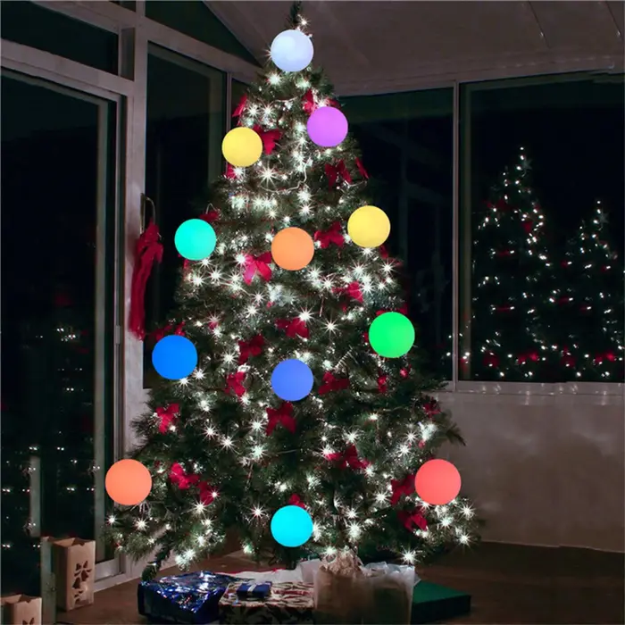 16 RGB lumière de piscine flottante 3 pouces 7.8 cm LED à couleur changeante lumières de boule
