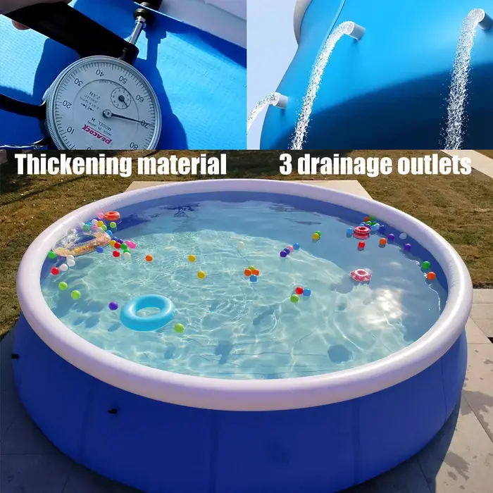 Piscine gonflable extérieure en PVC avec filet pour adultes et enfants