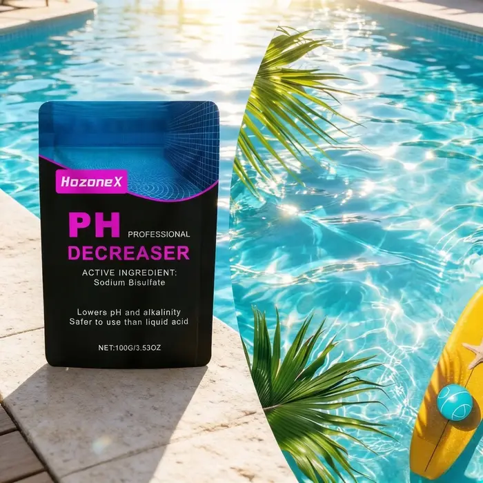 Réducteur de pH pour piscine domestique, clarificateur d'eau, prévient les irritations cutanées, ada