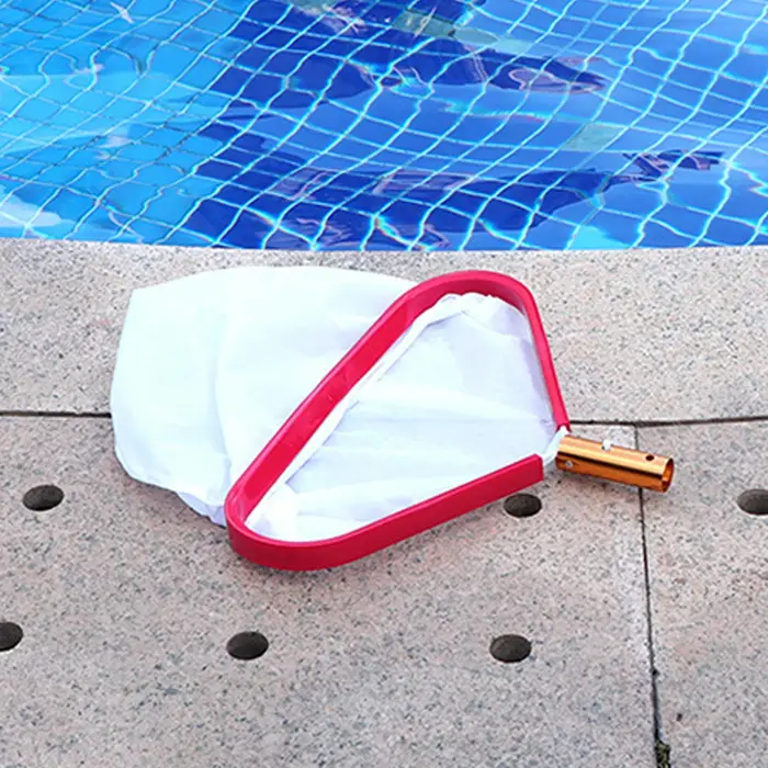 Filet de nettoyage pour piscine à mailles fines avec poignée en aluminium