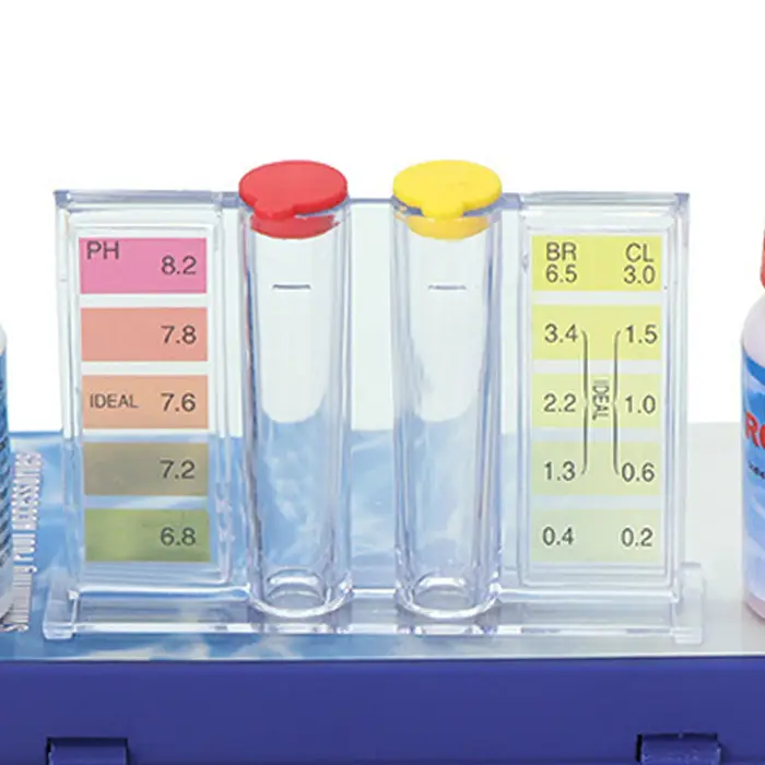 Kit de test de la qualité de l'eau de piscine : Solution de détection du pH et du chlore résiduel avec bandelettes et outil de mesure