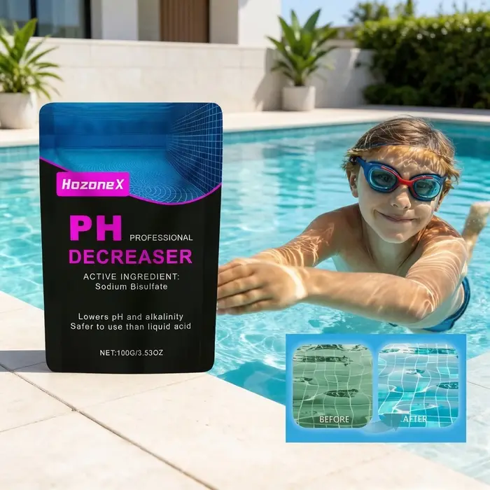 Réducteur de pH pour piscine domestique