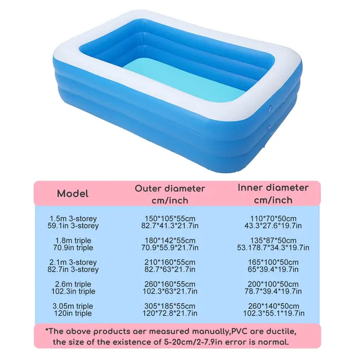 Piscine gonflable pour enfants et adultes, piscine familiale surdimensionnée et épaissie pour l'exté