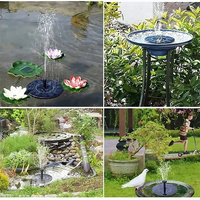 Pompes de fontaine à énergie solaire 13/16/18 cm : parfaites pour les piscines de jardin
