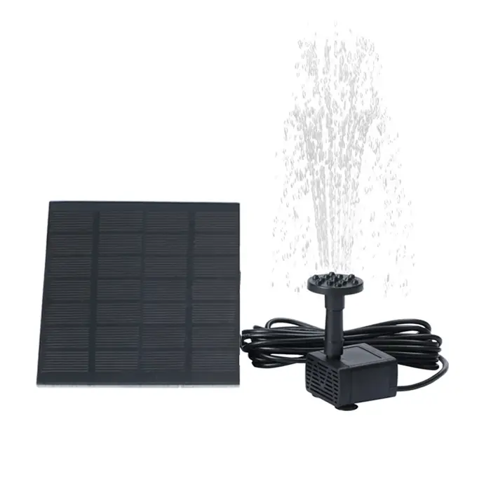 Pompe à eau solaire pour sécuritaires, installation facile avec 6 buses, filtre, accessoires décorat
