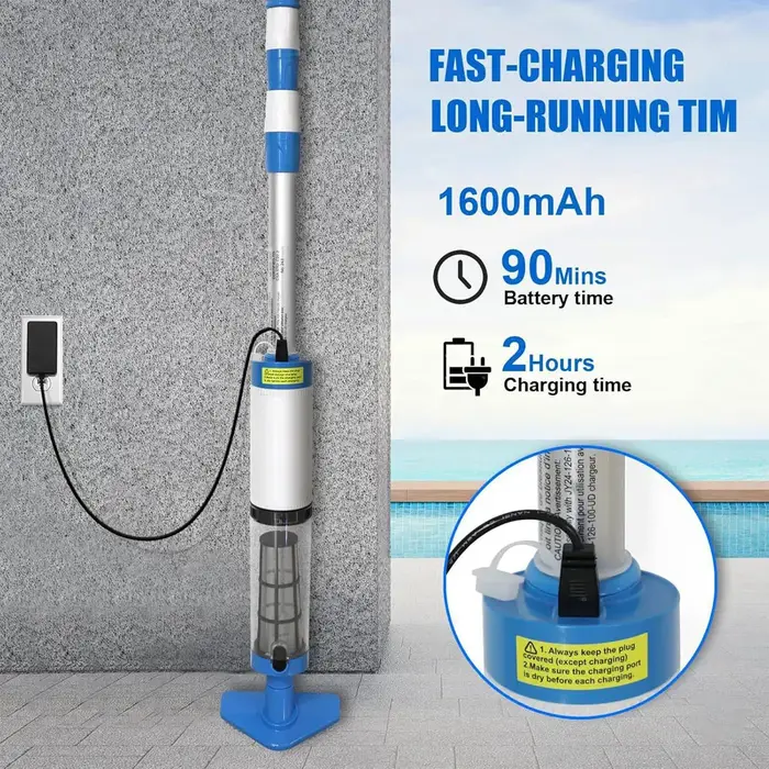 Aspirateur de piscine sans fil rechargeable 3 en 1