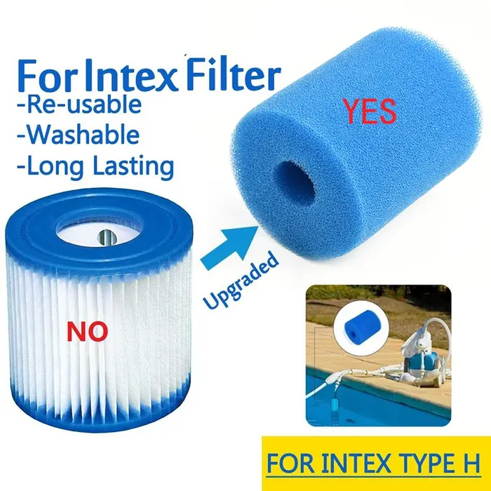 Pour Intex Type H filtre éponge lavable réutilisable piscine remplacement