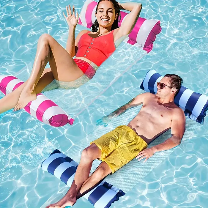 Chaise longue gonflable polyvalente pour hamac d'eau, 2 flotteurs de piscine pour adultes, dérive de