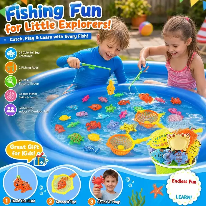 Ensemble de pêche magnétique gonflable pour piscine
