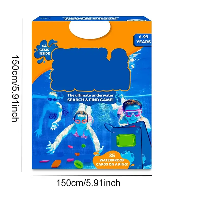Jeu de plongée pour la recherche de gemmes dans la piscine