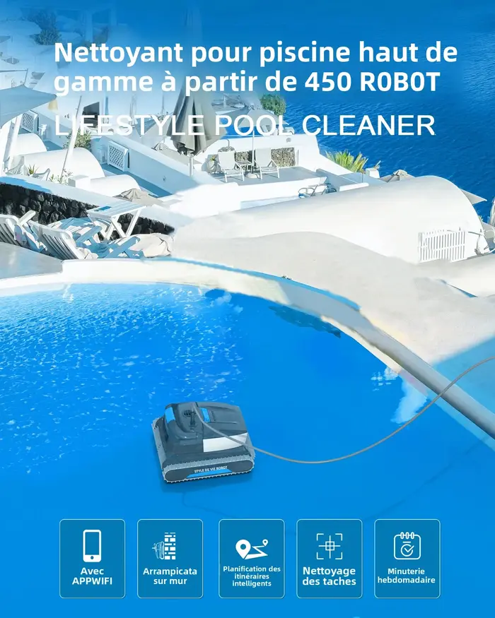 Robot nettoyeur de piscine électrique 30m