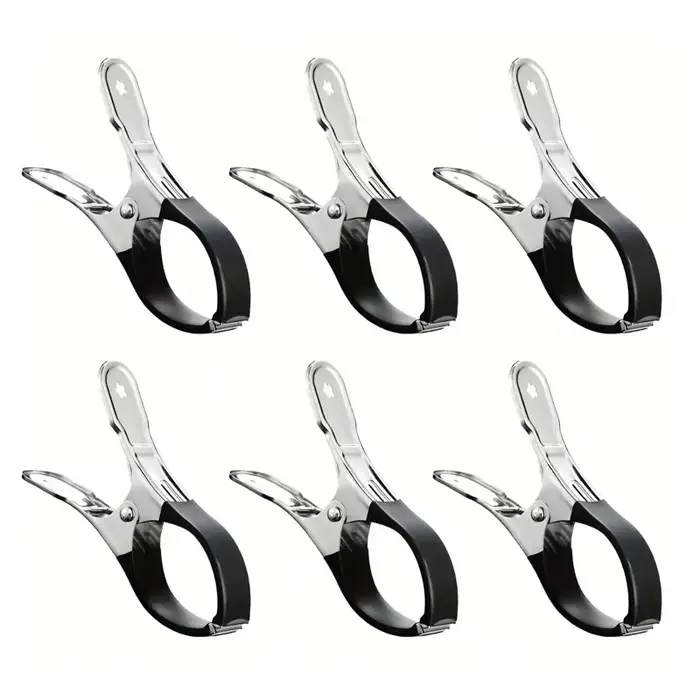 Lot de 6 pinces multifonctionnelles coupe-vent pour couverture de piscine, en acier inoxydable avec 