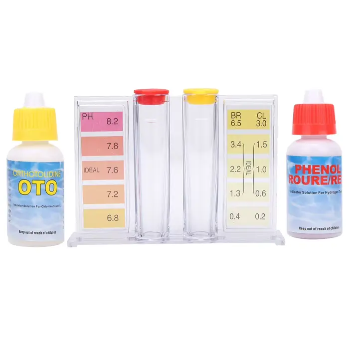 Kit de test de la qualité de l'eau au chlore PH pour piscine, boîte de test d'eau, kit de test de la qualité de l'eau