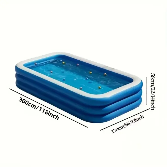 Nouvelles piscines gonflables bleues et blanches de grande taille en plusieurs formats (3 et 4 annea