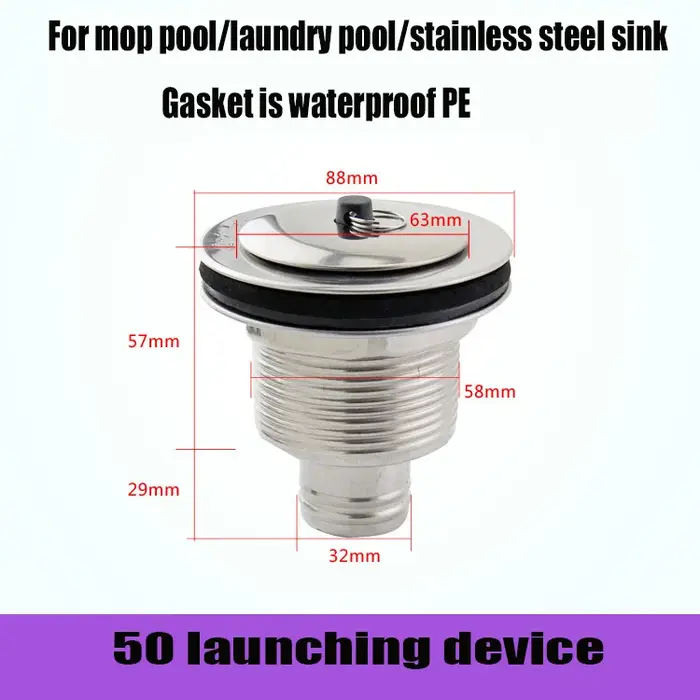 Vadrouille de piscine en acier inoxydable