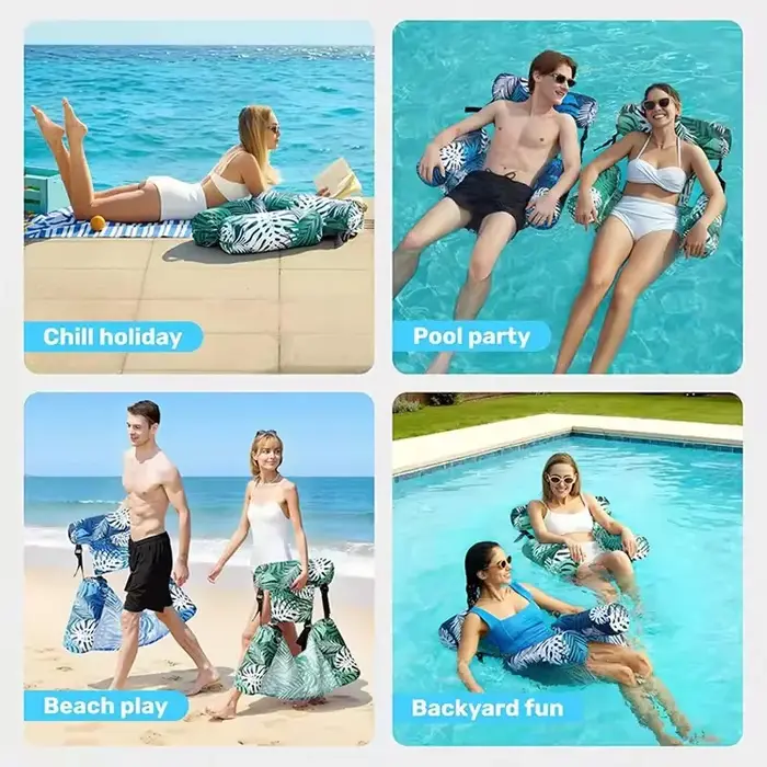 Chaise longue gonflable d'été pour adulte