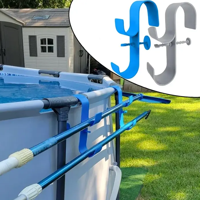 Support de filet d'écumoire de feuilles de piscine au bord