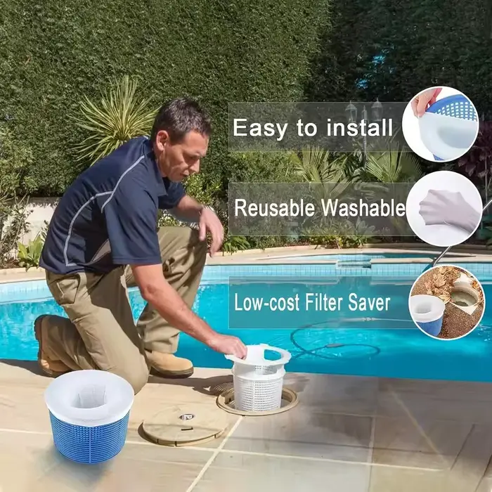 10 pièces de chaussettes en maille de nylon pour paniers de filtration de piscine