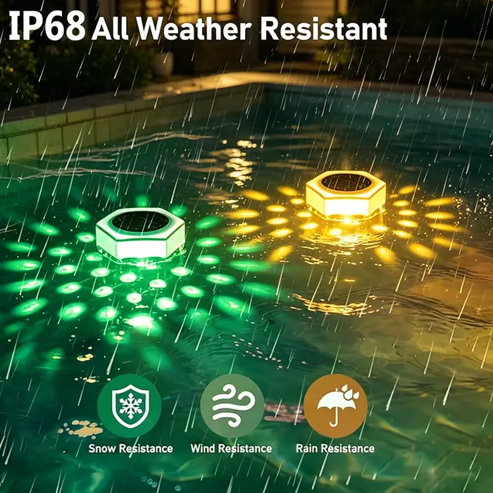 Lampes solaires flottantes pour piscine avec télécommande